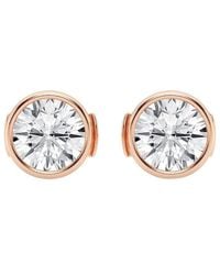 Lab Grown Diamonds - 14K Rose 2.00 Ct. Tw. Lab-Grown Diamond Studs - Lyst