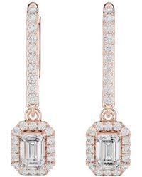 Lab Grown Diamonds - 14K Rose 0.85 Ct. Tw. Lab-Grown Diamond Earrings - Lyst