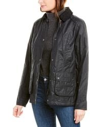 Barbour Dover Waxed Trench Coat - Blue