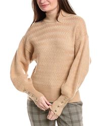 Tahari - Balloon Sleeve Turtleneck Cashmere Sweater - Lyst