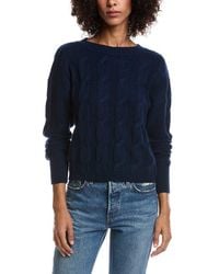 Forte - Crop Cable Wool & Cashmere-Blend Sweater - Lyst