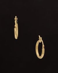 Italian Gold - 18K Polished Hoops - Lyst