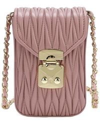 Tiffany & Fred Paris - Quilted Leather Phone Bag - Lyst