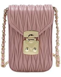 Tiffany & Fred Paris - Quilted Leather Phone Bag - Lyst