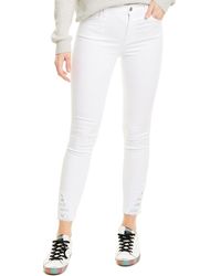 J Brand Alana Blanc Reign High-rise Skinny Crop - White