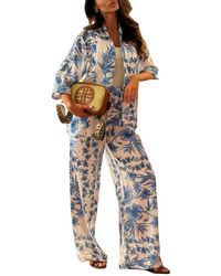 VERA DOLINI - 2Pc Shirt & Pant Set - Lyst