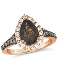 Le Vian - 14K Rose 2.59 Ct. Tw. Diamond & Smoky Quartz Cocktail Ring - Lyst