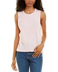 Chaser Gauzy Cropped High-low Muscle Tank - Multicolour