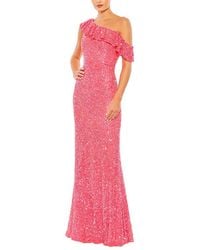 Mac Duggal - Sequin Ruffle One Shoulder Mermaid Gown - Lyst