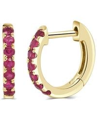 Sabrina Designs - 14K 0.29 Ct. Tw. Ruby Huggie Earrings - Lyst