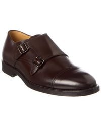 Brunello Cucinelli - Double Monk Strap Leather Loafer - Lyst