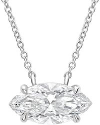 Diana M. Jewels - 14K 12.00 Ct. Tw. Lab-Grown Diamond Solitaire Pendant - Lyst
