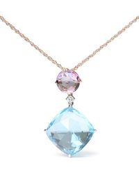 Haus of Brilliance - Colorful Gemstones 18K 26.94 Ct. Tw. Diamond & Topaz Pendant Necklace - Lyst