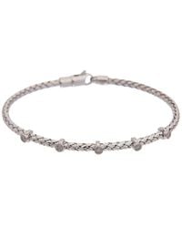 Meshmerise - 18k Over Silver 0.10 Ct. Tw. Diamond Bangle Bracelet - Lyst