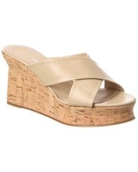 Ferragamo - Ant Leather Wedge Sandal - Lyst