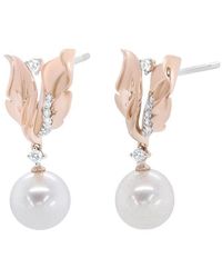 Haus of Brilliance - 14K Rose Diamond & 8Mm Pearl Drop Earring - Lyst