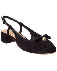 Dior - Ballet Quilted Suede Slingback Pump - Lyst