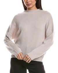 Forte - Slouchy Roll Trim Cashmere Pullover - Lyst