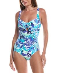 Tommy Bahama - Island Cays Marina Tie Front One-Piece - Lyst