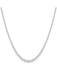 Lab Grown Diamonds - 14K 10.00 Ct. Tw. Lab-Grown Diamond Riviera Necklace - Lyst