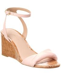 Stuart Weitzman - Everly 75 Leather Wedge Sandal - Lyst