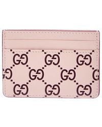 Gucci - Gg Logo Leather Card Case - Lyst
