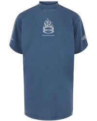 Balenciaga - Burning Unity Oversized T-Shirt - Lyst