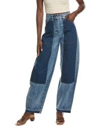 Co. - Denim Patchwork Straight Leg Pant - Lyst
