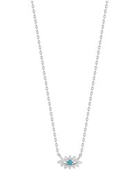 Sphera Milano - Cz Evil Eye Necklace - Lyst