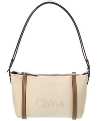 Chloé - Carry Canvas & Leather Shoulder Bag - Lyst