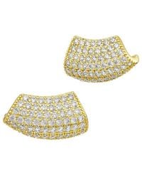 Savvy Cie - Plated Cz Stud Earrings - Lyst