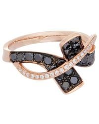 Le Vian - Le Vian Le Vian Exotics Gladiator 14k Rose Gold 0.98 Ct. Tw. Diamond Half-eternity Cocktail Ring - Lyst