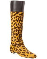 Roger Vivier - Haircalf & Leather Knee-high Boot - Lyst