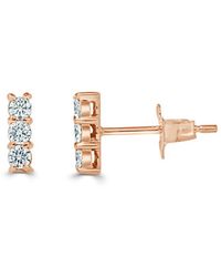 Sabrina Designs - 14k Rose Gold 0.24 Ct. Tw. Diamond Bar Earrings - Lyst