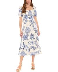 London Times - Midi Dress - Lyst