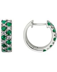 Diamond Select Cuts - 14k Diamond .26 Ct. & .66 Ct. Emerald Earrings - Lyst