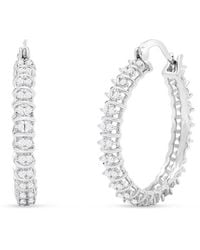 Jaclyn Smith - Platinum Plated 0.50 Ct. Tw. Lab-Grown Moissanite Earrings - Lyst