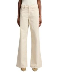 7 For All Mankind - Twill Creme Lotta Wide Leg Jean - Lyst
