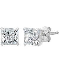 MaxColor - 14K Cz Stud Earrings - Lyst