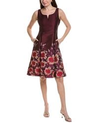 Adrianna Papell - Sleeveless Midi Dress - Lyst