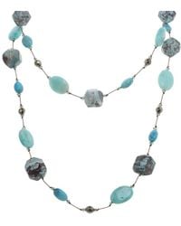 Margo Morrison - Sleeping Beauty, Amazonite, Pyrite, Jasper Necklace - Lyst