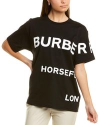 Burberry Cotton Oversized Horseferry Print T-shirt, Logo-print 