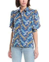 Tahari - Button Down Blouse - Lyst