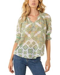 Hale Bob - Silk-Blend Eileen Blouse - Lyst