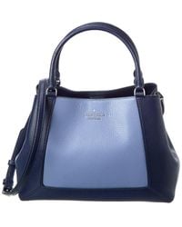 Kate Spade - Lena Colorblocked Pebbled Leather Medium Satchel - Lyst