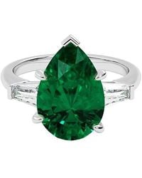 VOWE - 14K 6.00 Ct. Tw. Lab-Grown Diamond & Lab-Grown Emerald Ring - Lyst