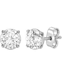 Lab Grown Diamonds - 14K 6.00 Ct. Tw. Lab-Grown Diamond 4 Prong Stud Earring - Lyst