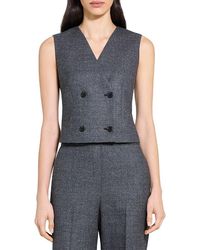 Theory - Shrunken Wool Vest - Lyst