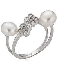 Belpearl - 8-7.5Mm Pearl Cz Ring - Lyst