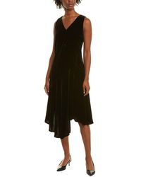 Lafayette 148 New York - Ashlena Silk-blend Midi Dress - Lyst